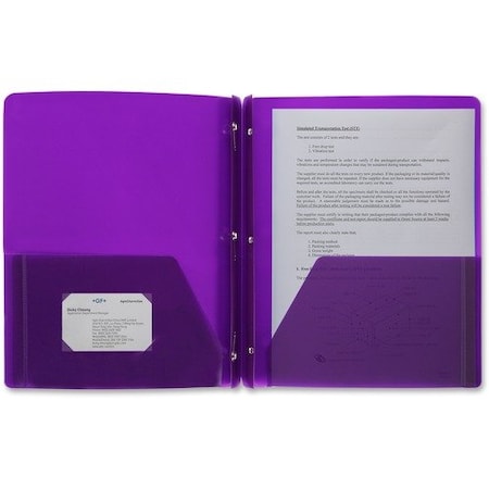 Business Source FOLDER, 2PCKT, POLY, FASTNR, PE BSN20885